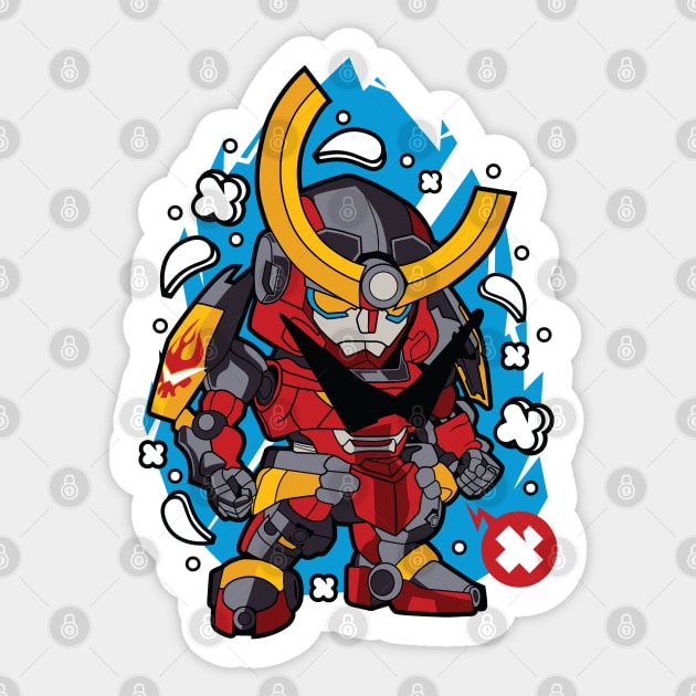 Gurren Lagann Sticker by Mecha Design by MechaRon